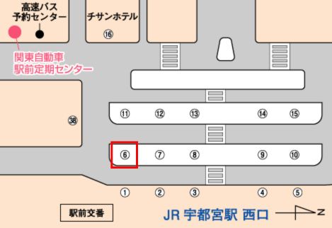 宇都宮駅西口バス乗り場