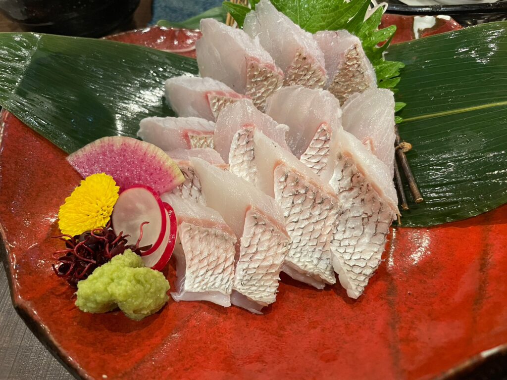 真鯛の湯引き