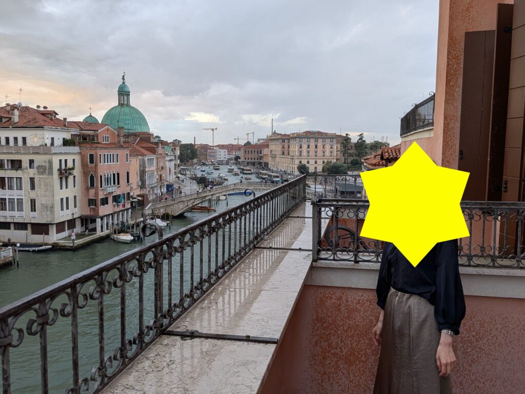 ベネチア　ホテルの部屋からの景色